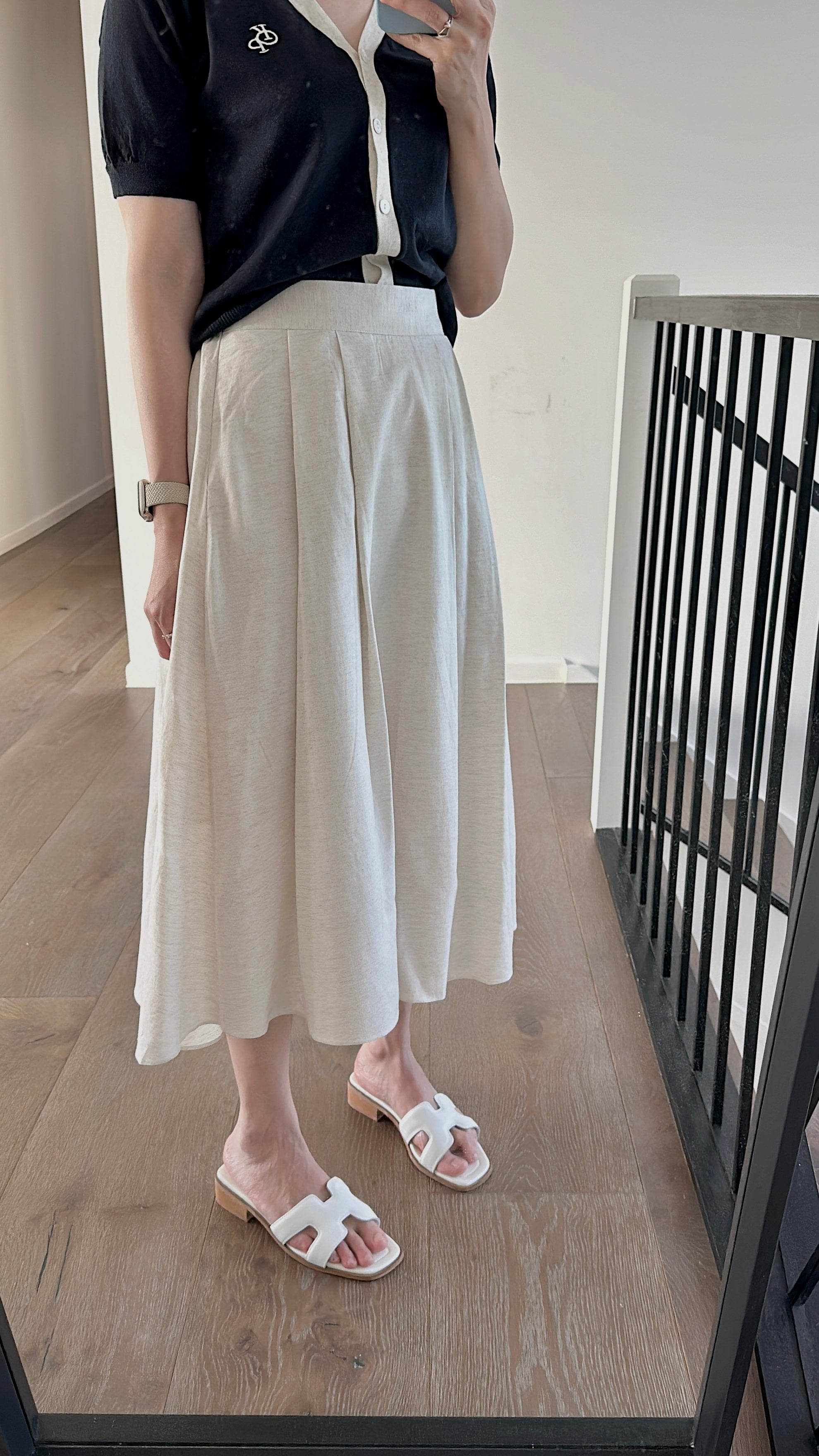 1923. Pleated linen skirt Haeni